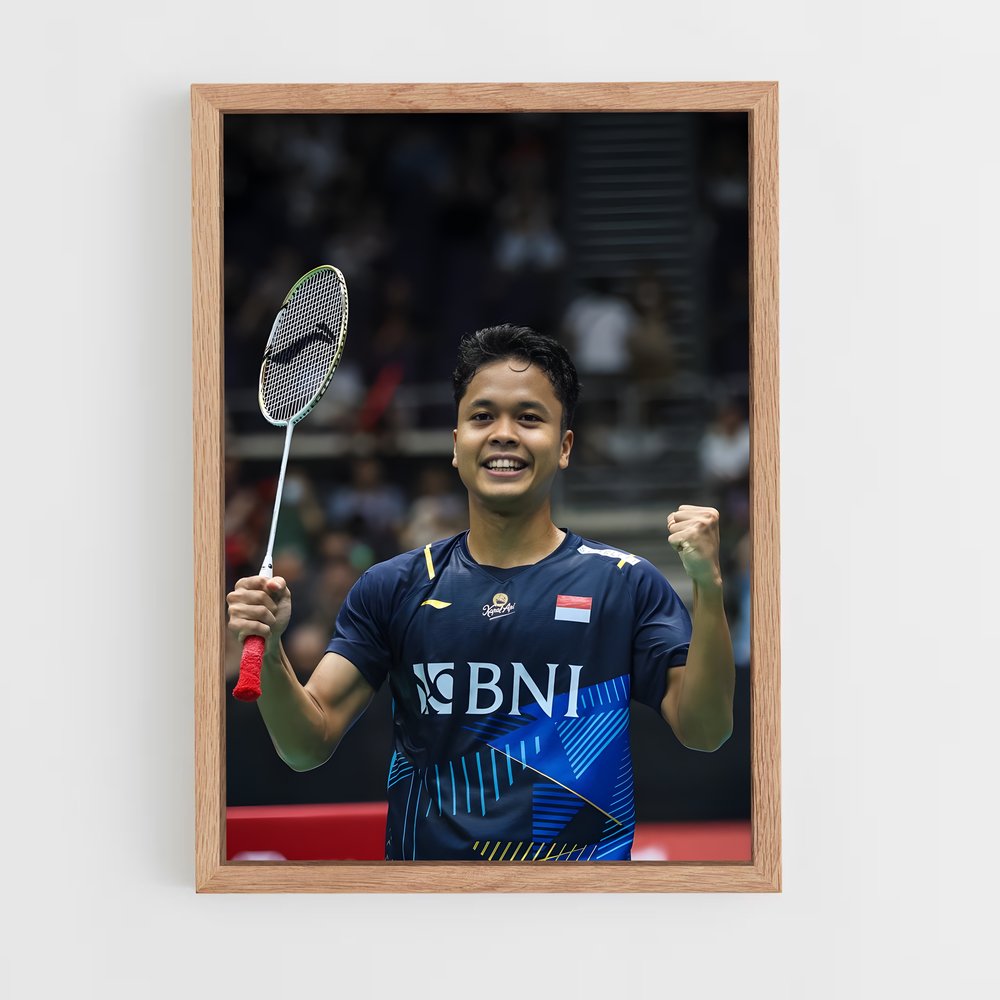 Poster Anthony sinisuka – affiche Badminton (vue 4)